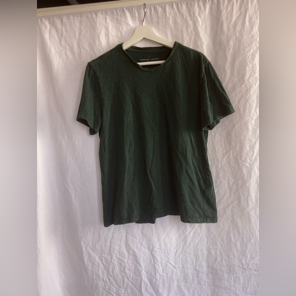 Everlane T Shirt 100% Cotton Crew Olive Green Short Sleeve Size Medium - Picture 3 of 10